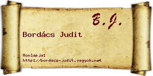 Bordács Judit névjegykártya